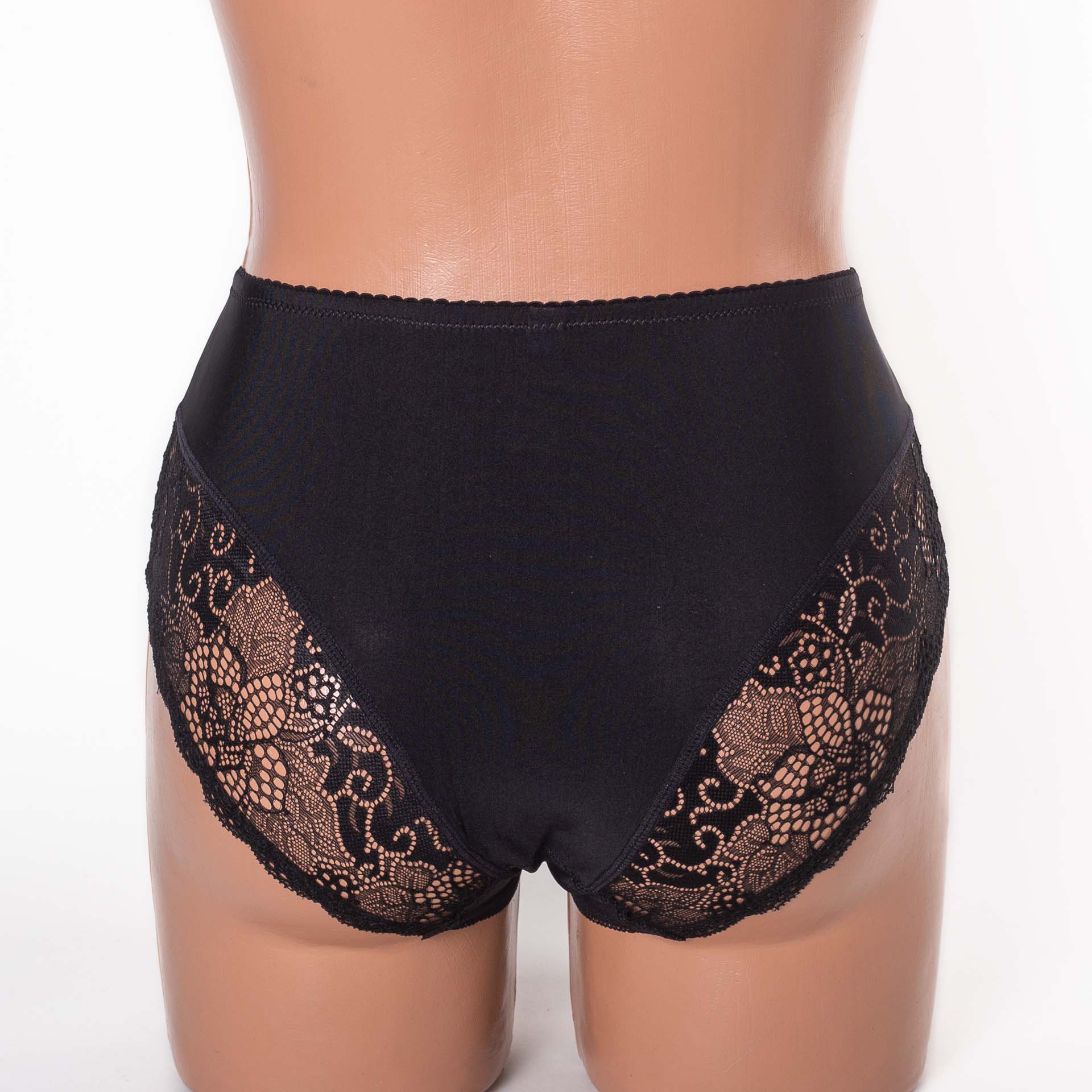  Жіночі труси Lanny mode мікрофібра з мереживом 51022 чорні 3948-6